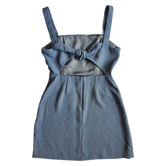 Wilfred Granite Blue New Encoulement Tie Back Dress Size 2 - Picture 2 of 9